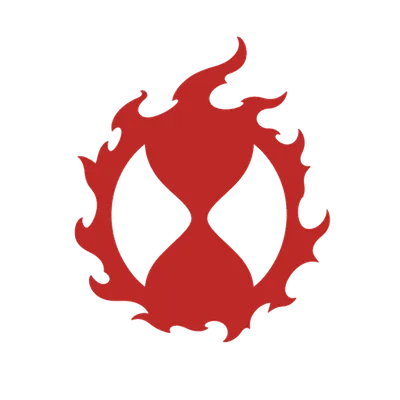 Clock set inside the FFXIV Flame icon